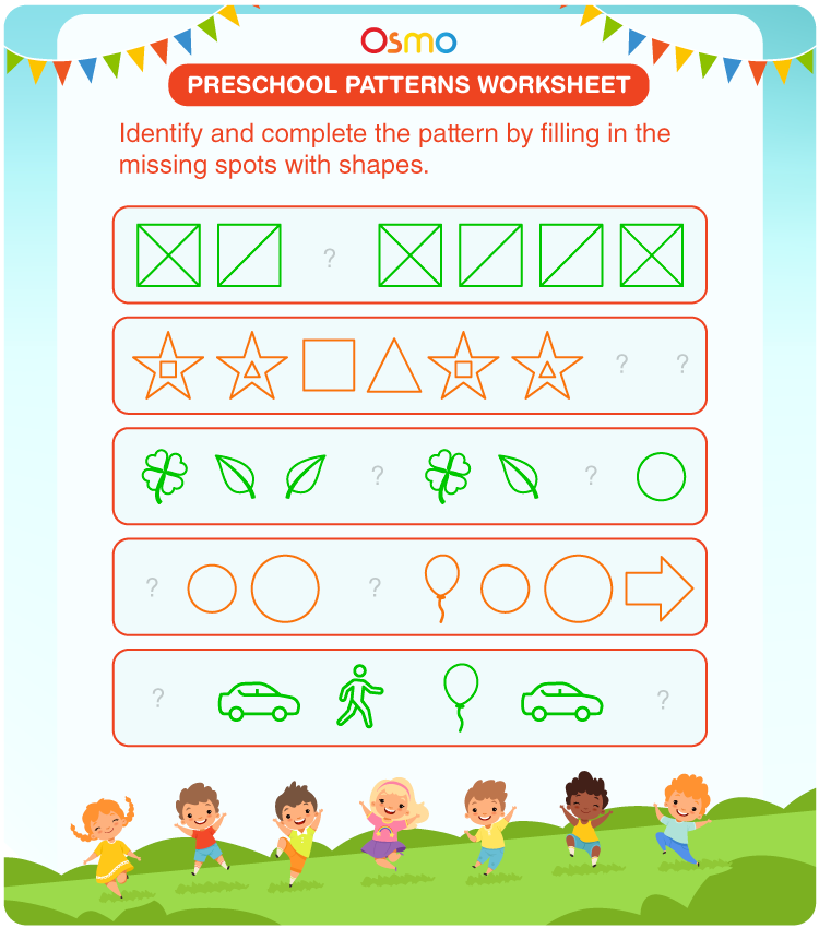Preschool Patterns Worksheets
