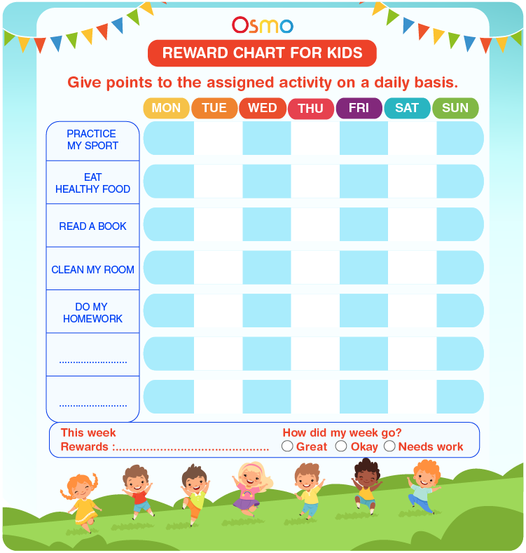 Girls Star Chart Behaviour Chart Reward Chart kids Sticker Chart 