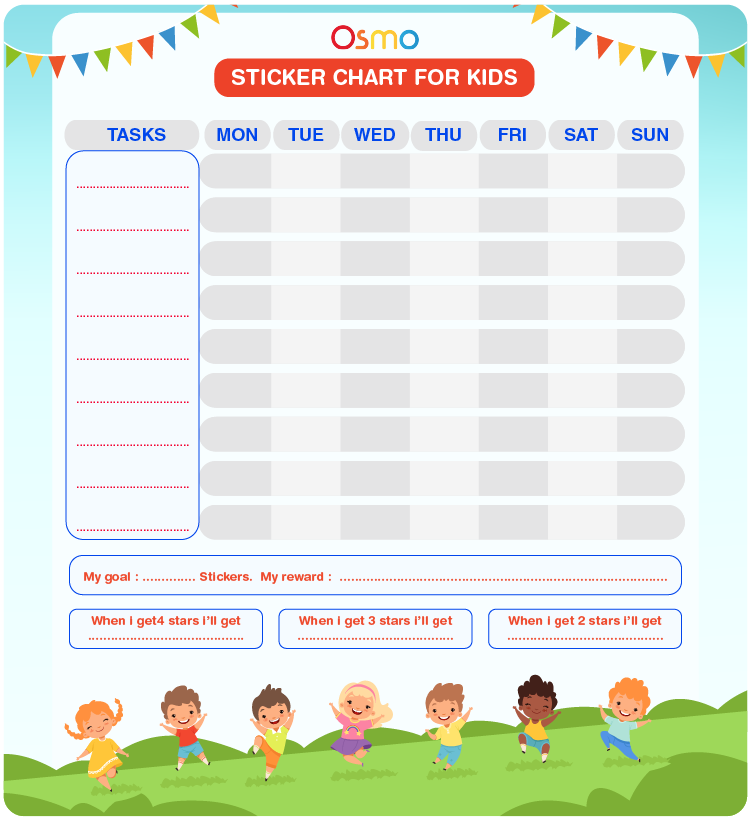 Sticker Chart For Kids
