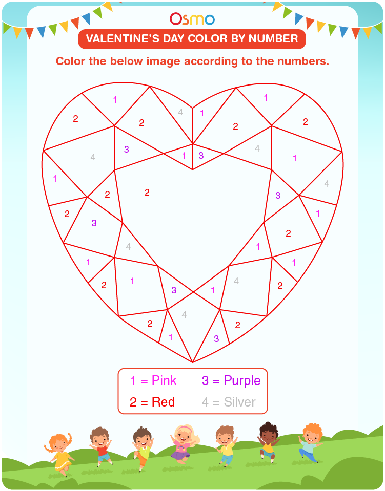 Valentine’s Day Color by Number - Download Free Printables