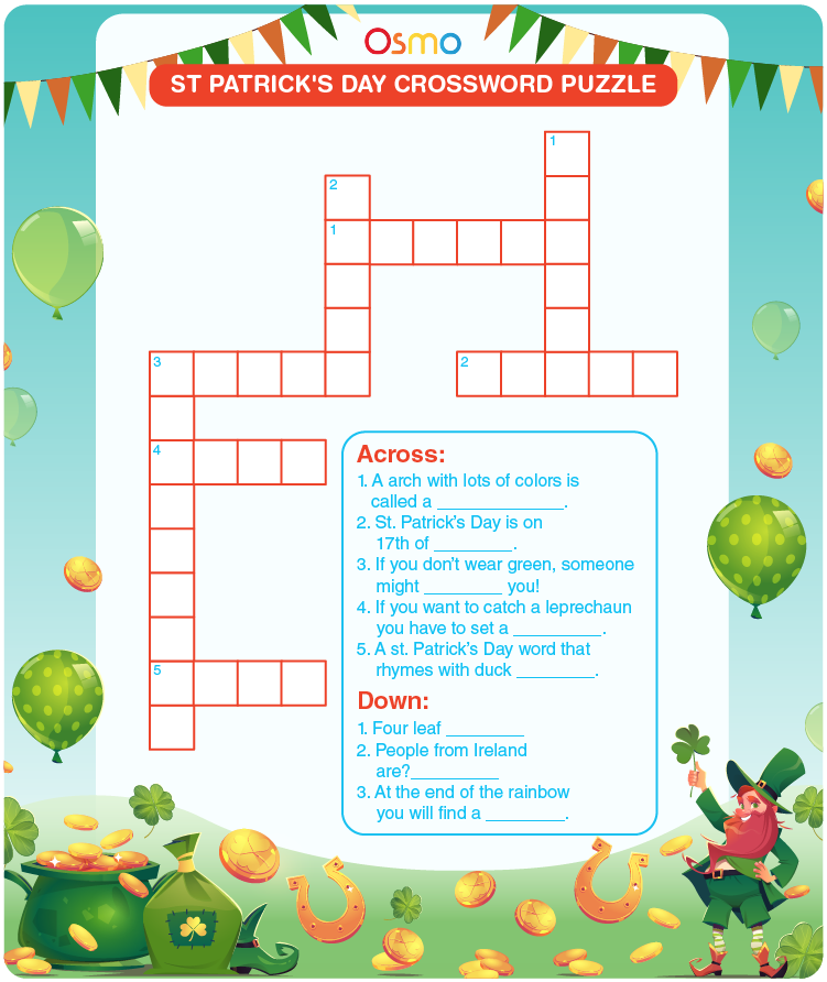 St. Patrick's Day Crossword Puzzles