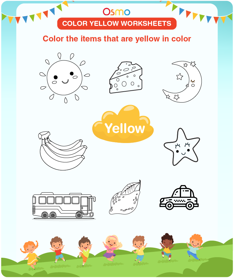 Color Yellow Worksheets - Download Free Printables