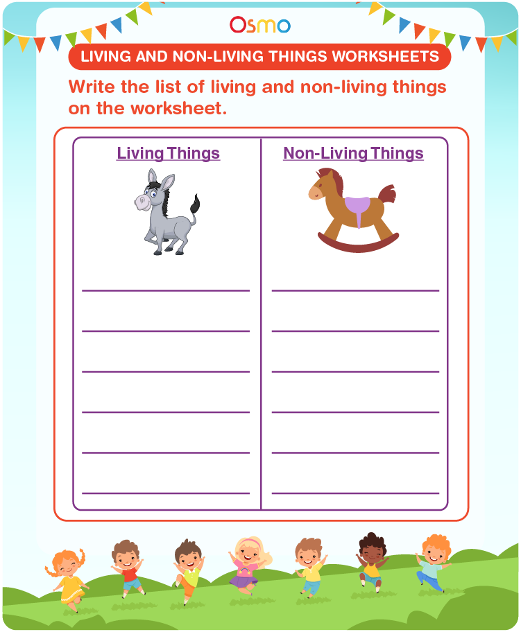 Living and Non-living Things Worksheets