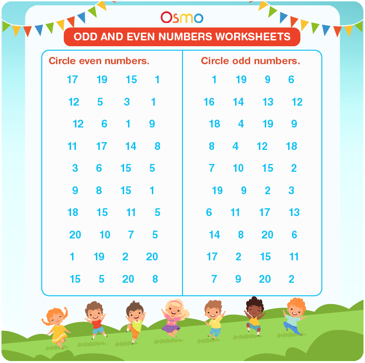 Odd and Even Numbers Worksheets 
